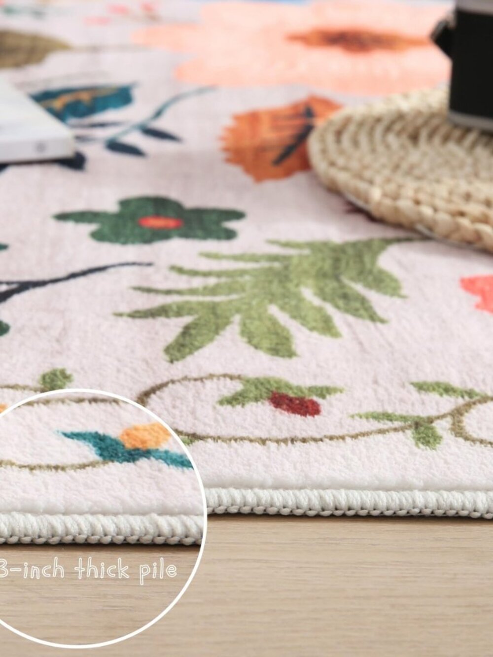 Runner Rug 2x6 Washable, Beige - Picture 4 of 8